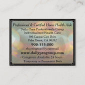 Zorgverlener-service Verfijnde professionele Visitekaartje (Achterkant)