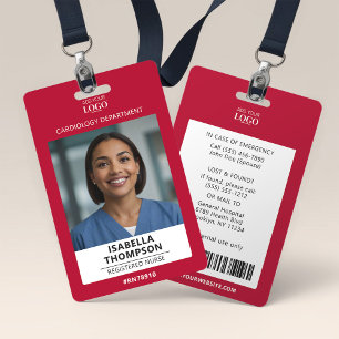 Zorgverlener Spoedkamer Verpleegkundige Foto-ID Badge