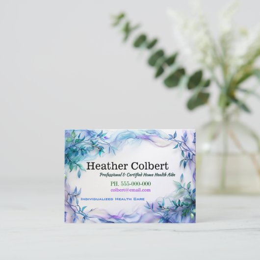 Zorgverlener Stromende Vriendelijke Professionele  Visitekaartje (Staand voorkant)