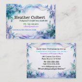 Zorgverlener Stromende Vriendelijke Professionele Visitekaartje (Voorkant / Achterkant)