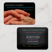 Zorgverlener Trouwerij Hands Sincere Professional Visitekaartje (Voorkant / Achterkant)