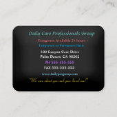 Zorgverlener Trouwerij Hands Sincere Professional Visitekaartje (Achterkant)