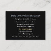 Zorgverlener Trust Dragonfly Beauful Professional Visitekaartje (Achterkant)