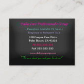 Zorgverlener Tulips Happy Professional Visitekaartje (Achterkant)