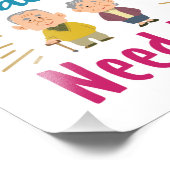 Zorgverlener uit mijn weg, ouderen hebben me nodig foto afdruk (Hoek)