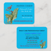 Zorgverlener Vertrouwen 2 Mooie Floral Professiona Visitekaartje (Voorkant / Achterkant)