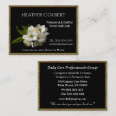 Zorgverlener Vertrouwen Blooms Professional Visitekaartje (Voorkant / Achterkant)