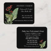 Zorgverlener Vertrouwen Floral Professional Visitekaartje (Voorkant / Achterkant)