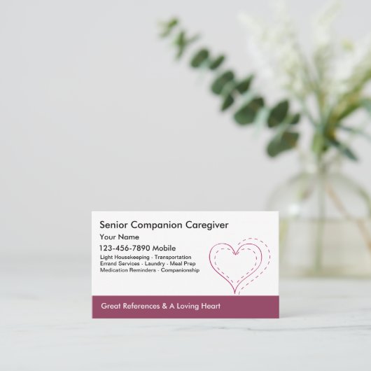 Zorgverlener Visitekaartjes (Staand voorkant)