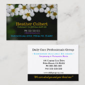 Zorgverlener Witte Petaal Helper Visitekaartje (Voorkant / Achterkant)