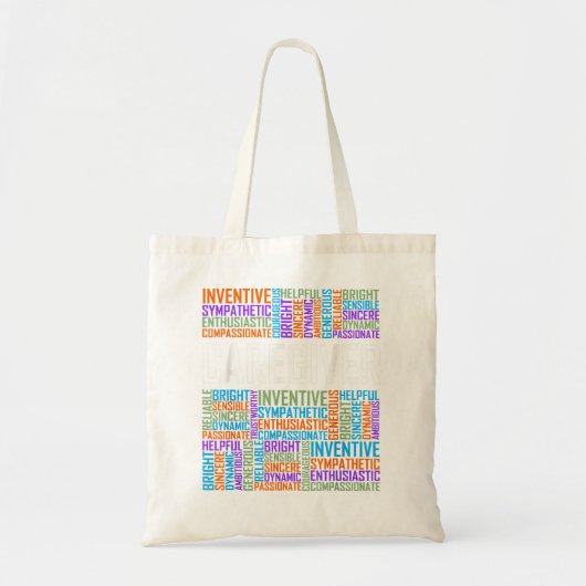 Zorgverlener woorden Zorgverlener Zorgvuldigheid W Tote Bag (Voorkant)