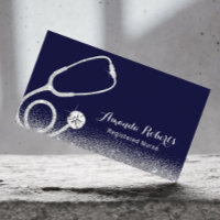 Zorgverlener Ziekenhuis Zilver Glitter Navy Blue