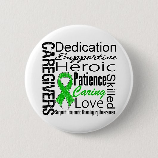 Zorgverleners Collage Traumatisch hersenletsel Ronde Button 5,7 Cm (Voorkant)