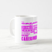 Zorgverleners : Roze grootste zorgverlener Koffiemok (Voorkant links)