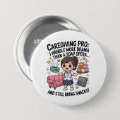 Zorgverlening Pro Funny Soap Opera Drama  Ronde Button 7,6 Cm (Voorkant /achterkant)