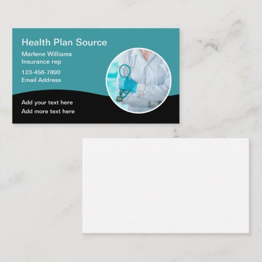 Zorgverzekeraar Rep Modern Visitekaartjes (Voorkant / Achterkant)