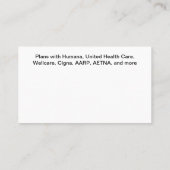 Zorgverzekeraar Visitekaartjes Fotostijl (Achterkant)