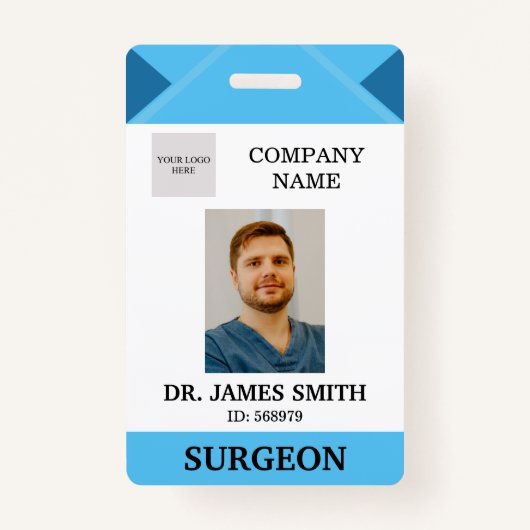 Zorgverzekering ziekenhuisarts Foto-ID Badge (Voorkant)