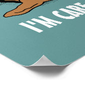 Zorgvrije beagle - Kute dog met aangepaste tekst Poster (Hoek)