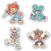 Zorgvuldig Beer - Horror Sticker (Voorkant)