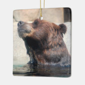 Zorgvuldig Beer in het water Keramisch Ornament (Links)