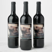 Zorgvuldig Beer in het water Wijn Etiket (Flessen)