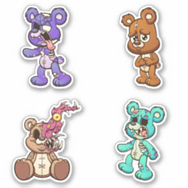 Zorgvuldig Beer - Zombies Sticker