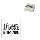 Zorgvuldig behandelen rubber stempel (Gestempeld)