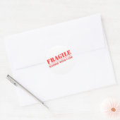Zorgvuldig hanteren ronde sticker (Envelop)