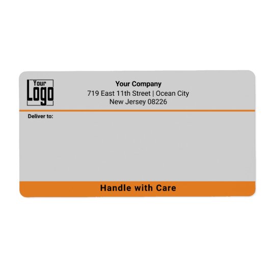 Zorgvuldig omgaan met aangepaste Logo Zakelijke ve Etiket (Voorkant)