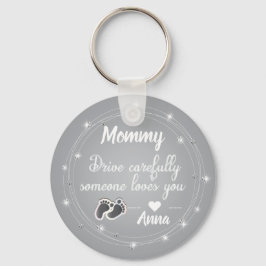 Zorgvuldig ontwerp van zilverdiamanten op schijf sleutelhanger