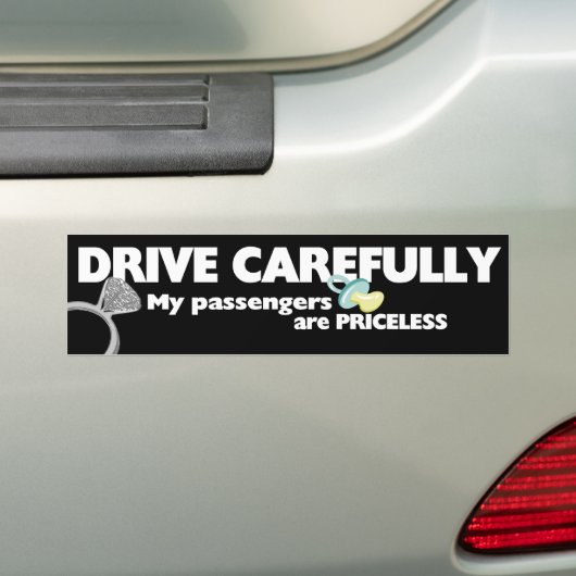 Zorgvuldig rijden bumpersticker (Op auto)