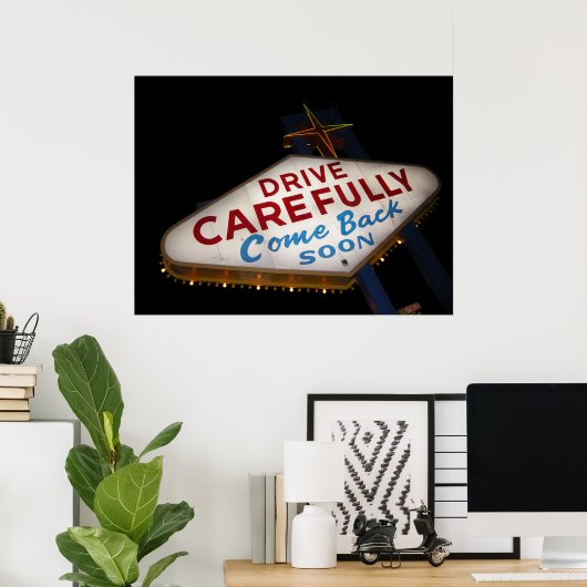 Zorgvuldig rijden poster (Thuiskantoor)