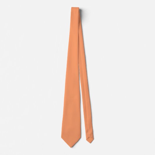 Zorgvuldig Tranquil Oranje kleur Stropdas (Voorkant)