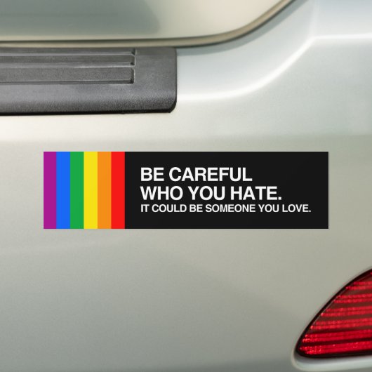 ZORGVULDIG WIE U HEEFT BUMPERSTICKER (Op auto)