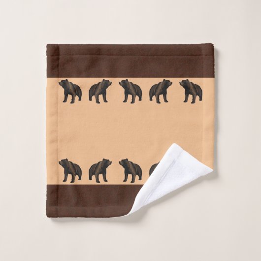 Zorgvuldige Beren in de doekset Bad Handdoek (Wasdoekje)