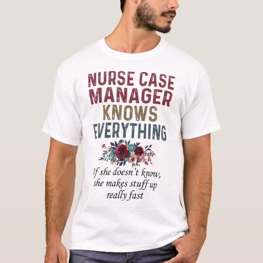 Zorgvuldige Hoesje Manager weet alles T-shirt (Voorkant)