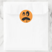 Zorgvuldige Jack o lantern oranje Halloween label (Tas)