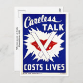 Zorgvuldige praatjes briefkaart (Voorkant / Achterkant)