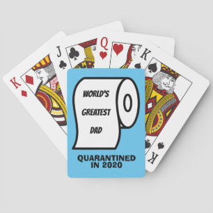 Zorgvuldige quarantaine voor Vaderdag-toiletpapier Pokerkaarten
