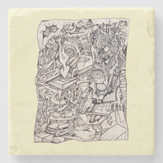 Zorgvuldigheid Stenen Onderzetter (Voorkant)