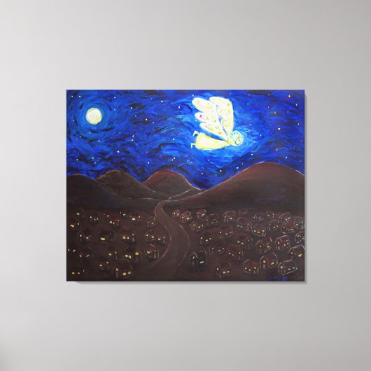 Zorgvuldigheid van de Soul Angel-schilderende gest Canvas Afdruk (Voorkant)