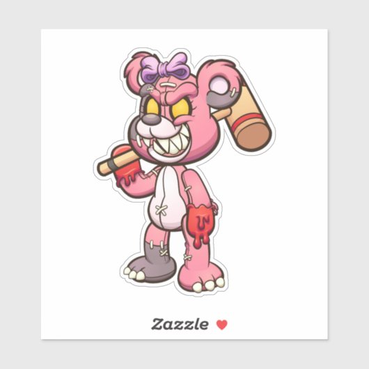 Zorgwekkend Beer - Zombie Sticker (Vel)