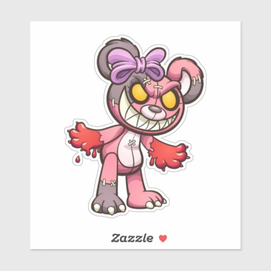 Zorgwekkend Beer - Zombie Sticker (Vel)