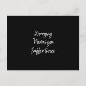 zorgwekkend betekent dat je tweemaal lijdt briefkaart (Voorkant)