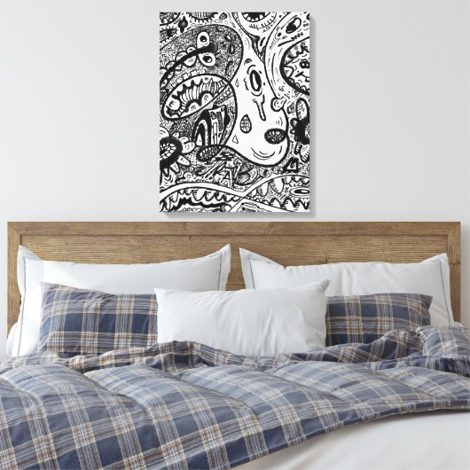 Zorgwekkend Canvas Afdruk (Insitu (Slaapkamer))