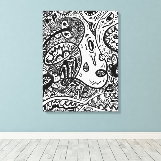 Zorgwekkend Canvas Afdruk (Insitu (Houten vloer))