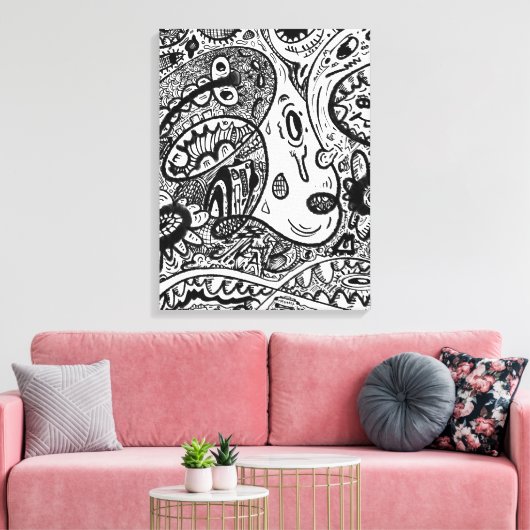 Zorgwekkend Canvas Afdruk (Insitu (Woonkamer))