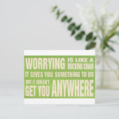 Zorgwekkend is als een rotsstoel - kaart (Staand voorkant)