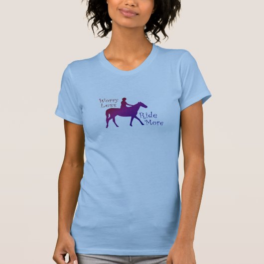 Zorgwekkend minder ride meer paardenrennen t-shirt (Voorkant)